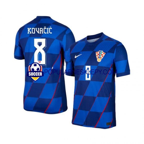 Koszulka Krótka Męska Reprezentacji Chorwacji Drugi strój Mateo Kovacic 8 Euro 2024