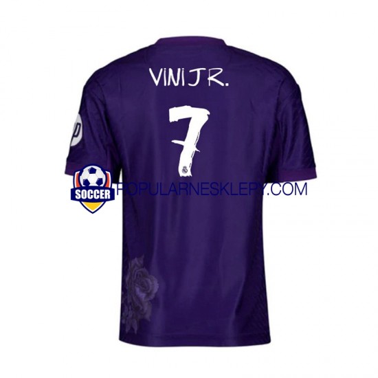 Koszulka Krótka Męska Real Madryt Czwarty strój Vinicius Junior 7 Purplecolor Y-3 2023-2024