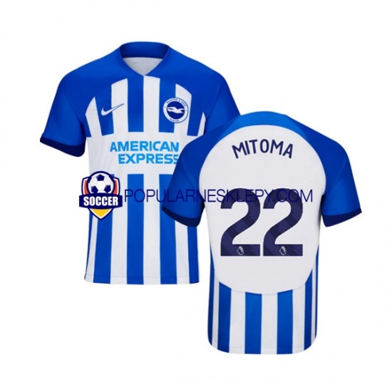 Koszulka Krótka Męska Brighton Hove Albion Pierwszy strój Mitoma 22 2023-2024