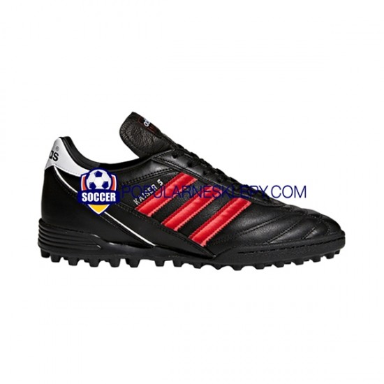 Czerwony Czarny Adidas Classic Kaiser 3 Team TF Stripes Buty piłkarskie