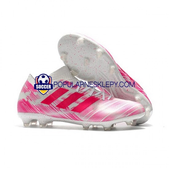 Różowy Biały Adidas Nemeziz8.1 FG Buty piłkarskie