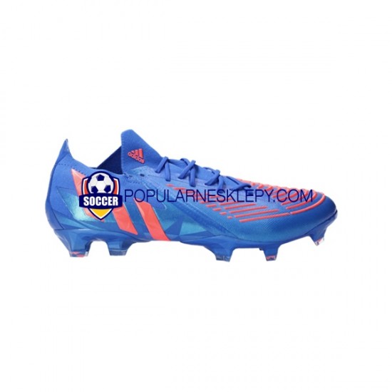 Czerwony Niebieski Adidas Predator EDGE.1 L FG Sapphire Edge Buty piłkarskie