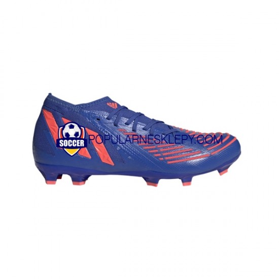 Czerwony Niebieski Adidas Predator EDGE.2 FG Sapphire Edge Buty piłkarskie