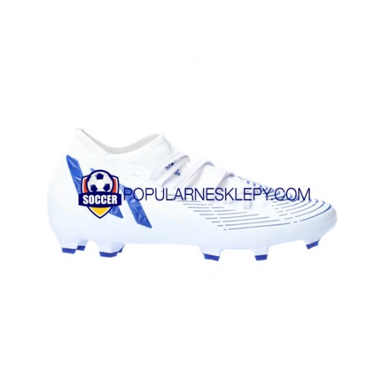 Niebieski Biały Adidas Predator EDGE.3 FG Diamond Edge Buty piłkarskie