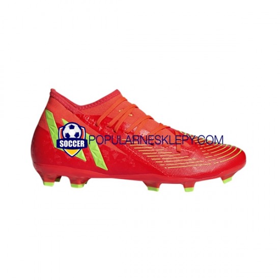 Czerwony Zielony Adidas Predator EDGE.3 FG Game Data Buty piłkarskie