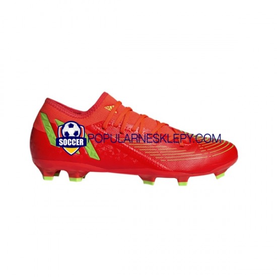 Czerwony Zielony Adidas Predator EDGE.3 L FG Game Data Buty piłkarskie