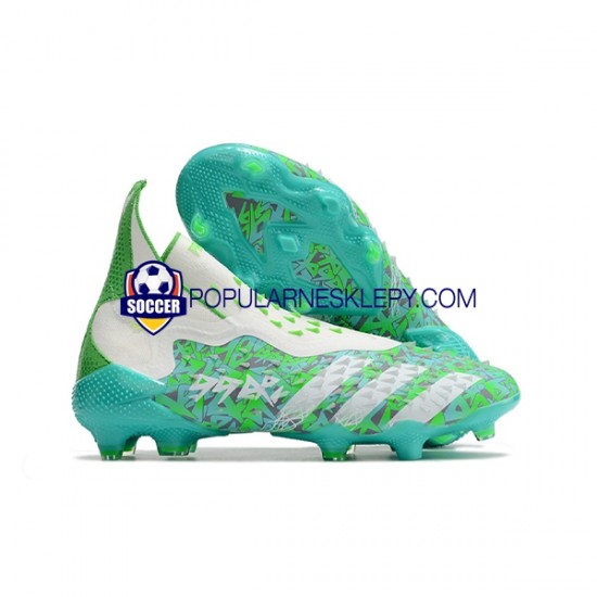 Biały Zielony Adidas Predator FREAK FG Buty piłkarskie