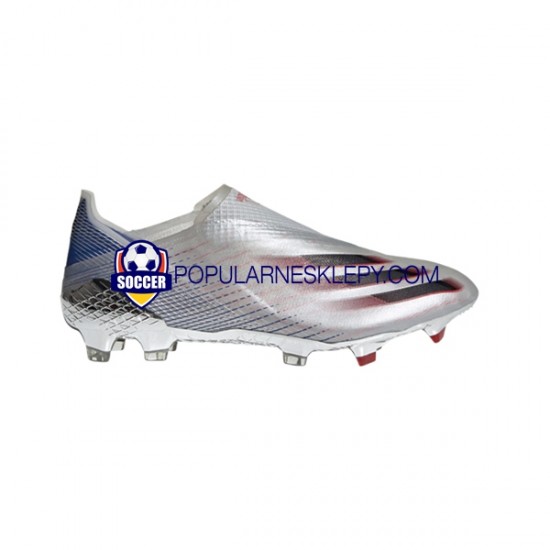 Czerwony Czarny Adidas X GHOSTED FG Showpiece Silver Buty piłkarskie