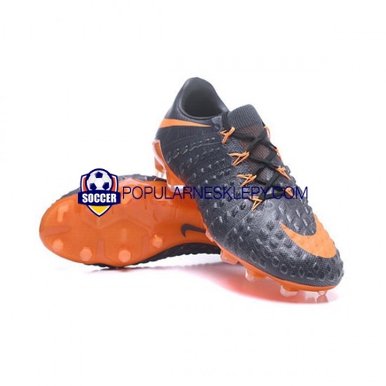 Pomarańczowy Czarny Nike HyperVenom Phantom III Elite FG Buty piłkarskie