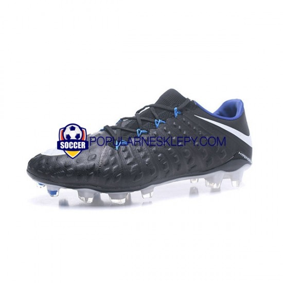 Biały Czarny Nike HyperVenom Phantom III Elite FG Buty piłkarskie