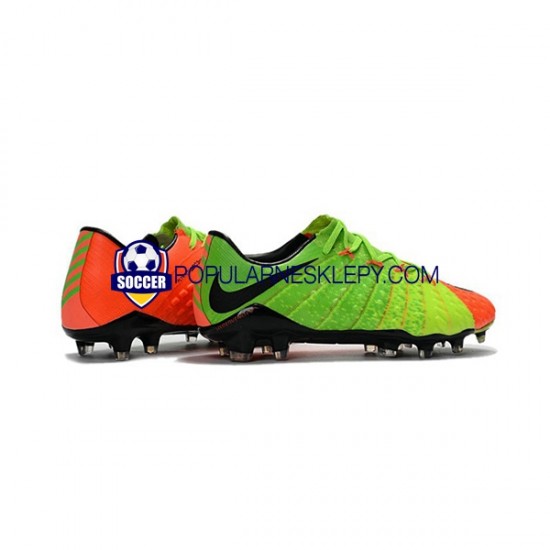 Pomarańczowy Zielony Nike HyperVenom Phantom III Elite FG Buty piłkarskie