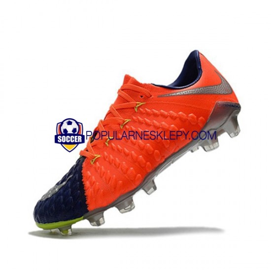 Pomarańczowy Niebieski Nike HyperVenom Phantom III Elite FG Buty piłkarskie