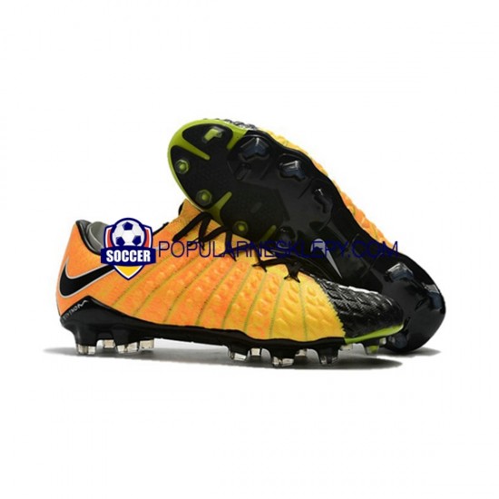 Żółty Czarny Nike HyperVenom Phantom III Elite FG Buty piłkarskie