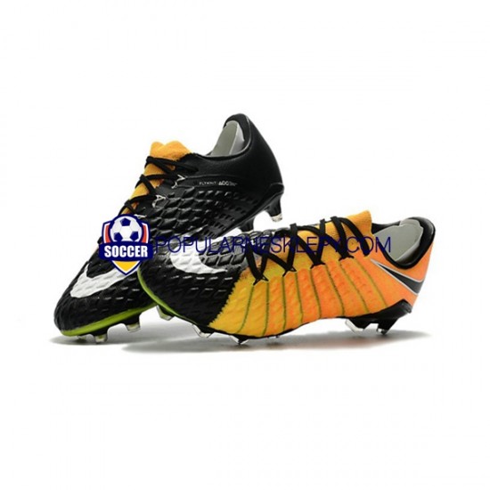 Żółty Czarny Nike HyperVenom Phantom III Elite FG Buty piłkarskie