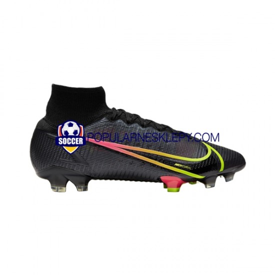 Czarny Nike Mercurial Superfly VIII X Prism Elite FG Buty piłkarskie