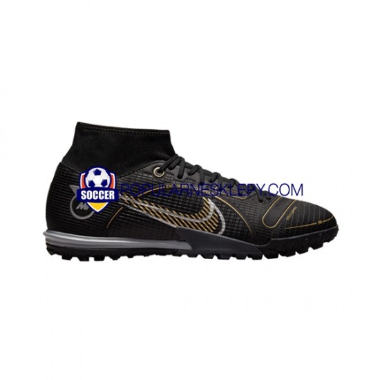 Czarny Nike Mercurial Superfly VIII Shadow Academy TF Buty piłkarskie