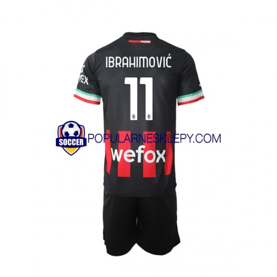 Koszulka Krótka dla Dzieci AC Milan Pierwszy strój Ibrahimovic 11 2022-2023