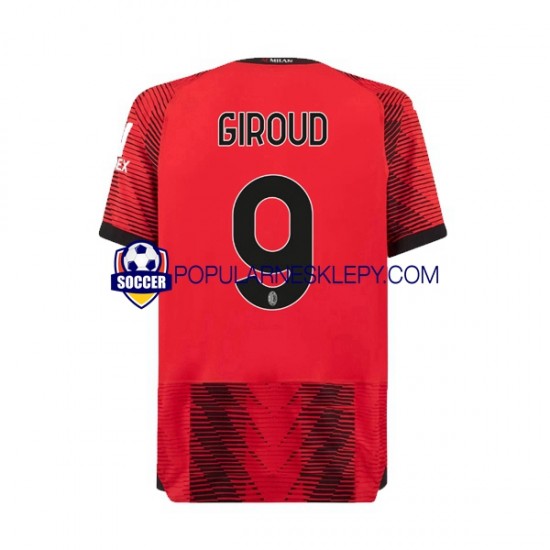 Koszulka Krótka Męska AC Milan Pierwszy strój Olivier Giroud 9 2023-2024