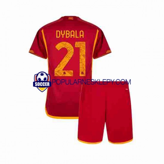 Koszulka Krótka dla Dzieci AS Roma Pierwszy strój Paulo Dybala 21 2023-2024