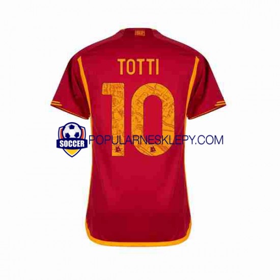 Koszulka Krótka Męska AS Roma Pierwszy strój Totti 10 2023-2024