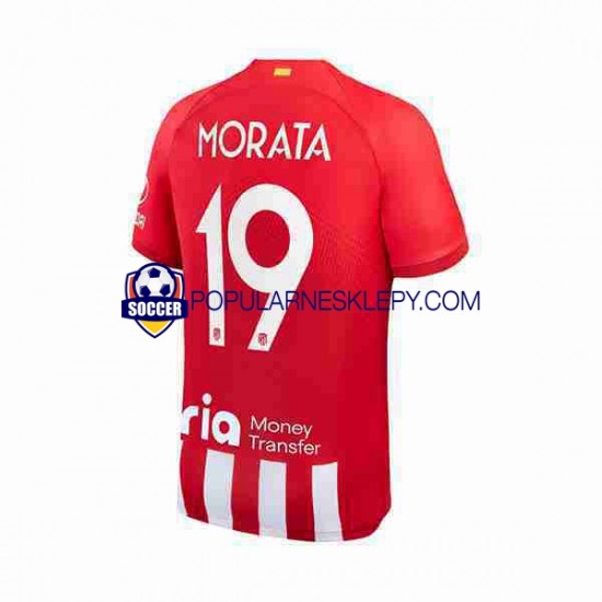 Koszulka Krótka Męska Atlético Madryt Pierwszy strój Alvaro Morata 19 2023-2024