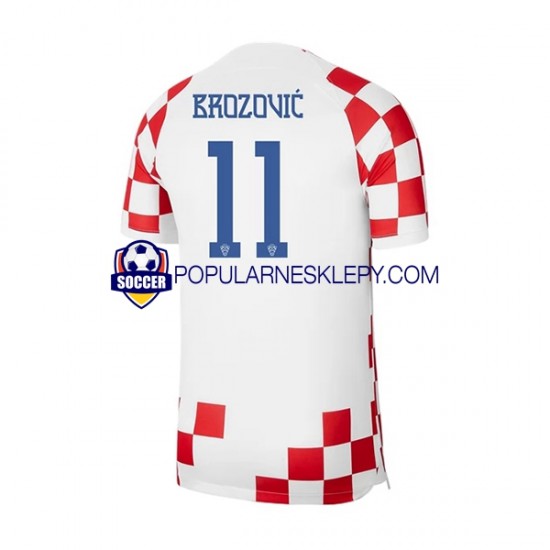 Koszulka Krótka Męska Reprezentacji Chorwacji Pierwszy strój Brozovic 11 World Cup 2022