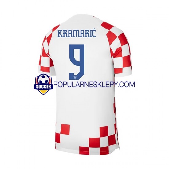 Koszulka Krótka Męska Reprezentacji Chorwacji Pierwszy strój Kramaric 9 World Cup 2022