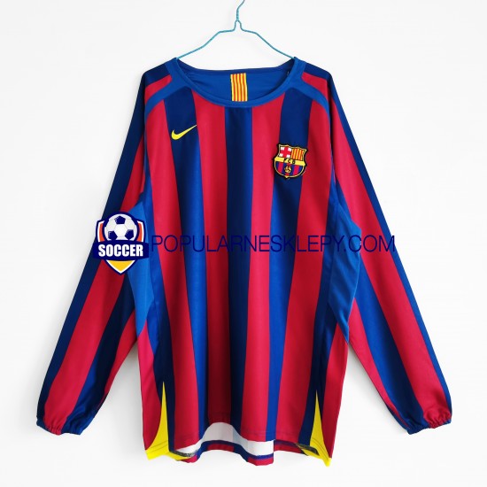 Koszulka Długi Męska FC Barcelona Pierwszy strój Retro 2005-2006