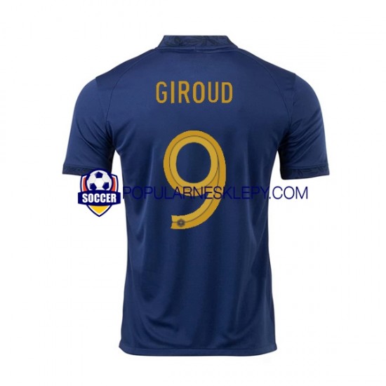 Koszulka Krótka Męska Reprezentacji Francji Pierwszy strój Olivier Giroud 9 World Cup 2022