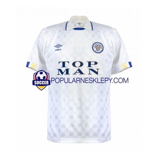 Koszulka Krótka Męska Leeds United Pierwszy strój Retro 1989-1990