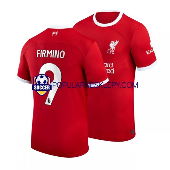 Koszulka Krótka Męska Liverpool Pierwszy strój Roberto Firmino 9 2023-2024