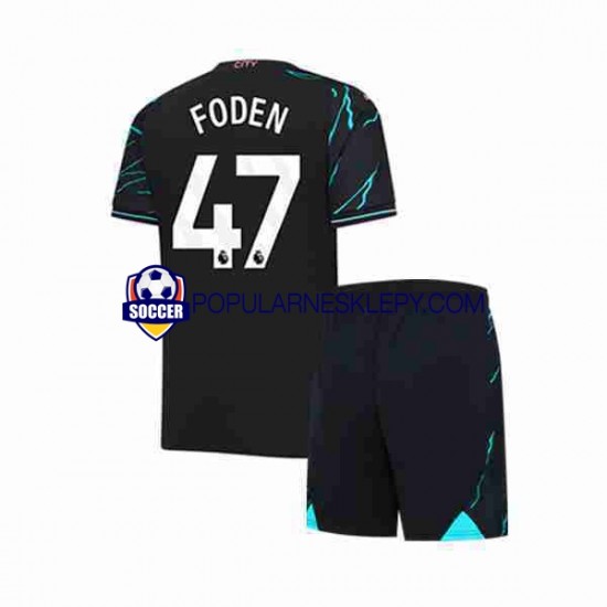 Koszulka Krótka dla Dzieci Manchester City Trzeci strój Phil Foden 47 2023-2024