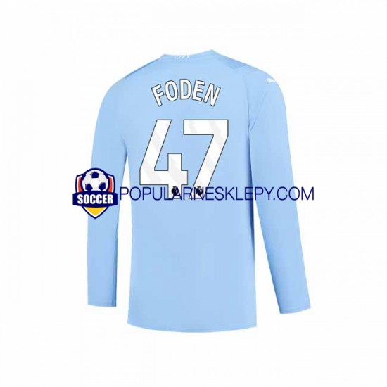 Koszulka Długi Męska Manchester City Pierwszy strój Phil Foden 47 2023-2024