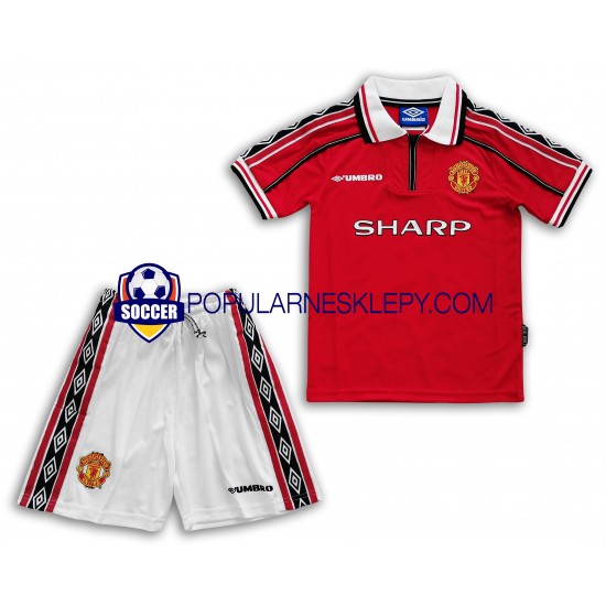 Koszulka Krótka dla Dzieci Manchester United Pierwszy strój Retro 1998-1999