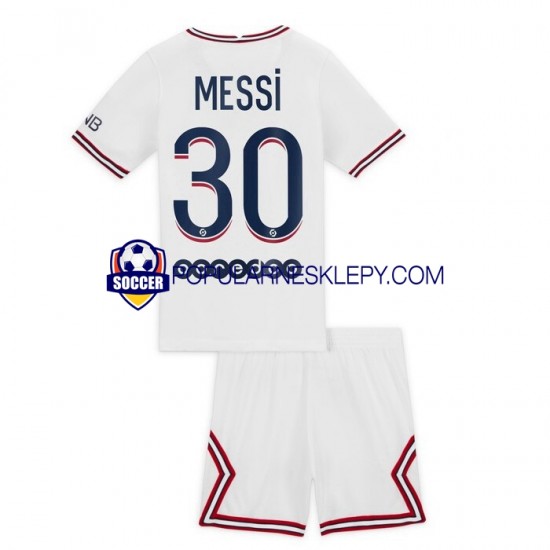 Koszulka Krótka dla Dzieci Paris Saint-Germain Czwarty strój Lionel Messi 30 2021-2022