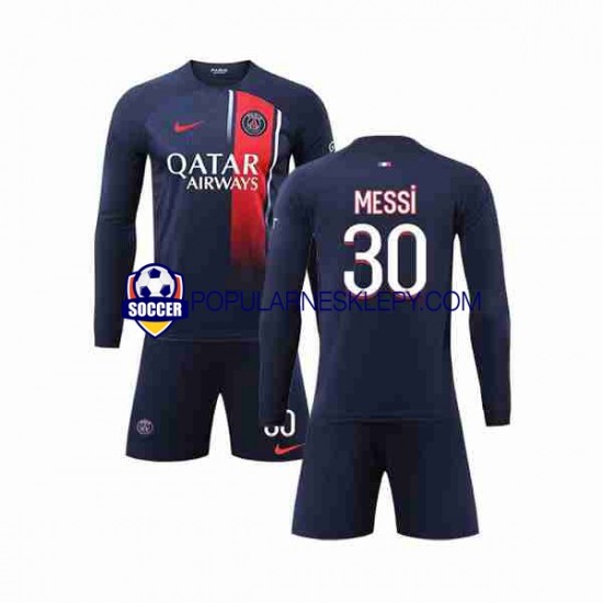 Koszulka Długi dla Dzieci Paris Saint-Germain Pierwszy strój Lionel Messi 30 2023-2024