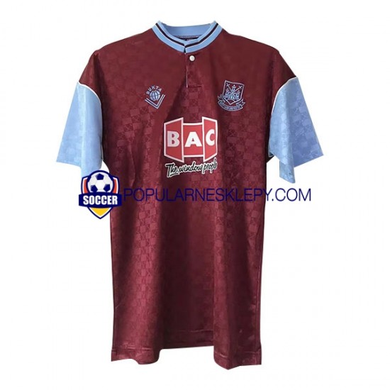 Koszulka Krótka Męska West Ham United Pierwszy strój Retro 1989-1990