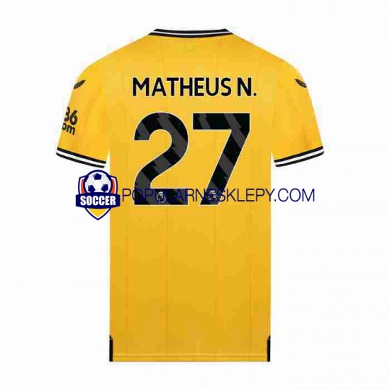 Koszulka Krótka Męska Wolverhampton Wanderers Pierwszy strój Matheus Nunes 27 2023-2024