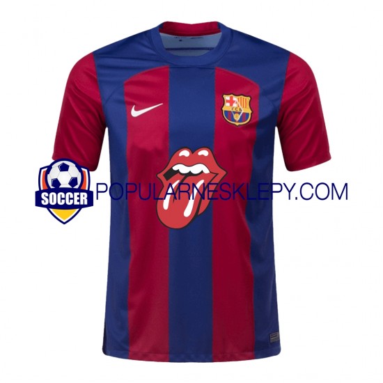 Koszulka Krótka Męska FC Barcelona Pierwszy strój Rolling Stones 2023-2024