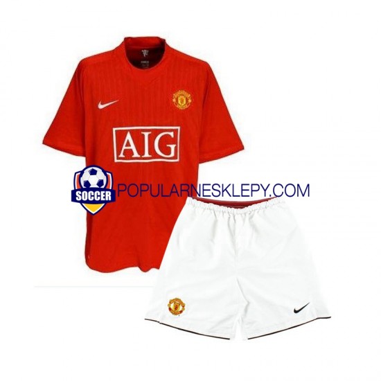 Koszulka Krótka dla Dzieci Manchester United Pierwszy strój Retro 2007