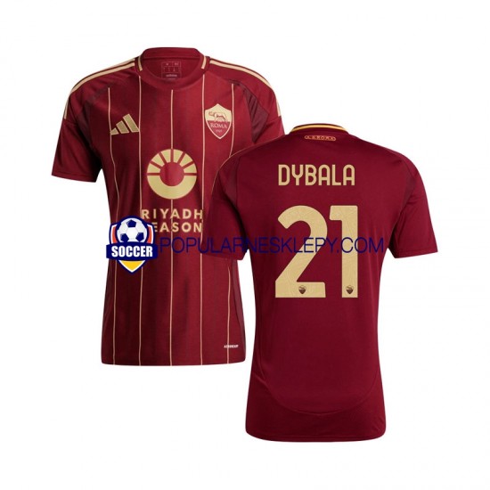 Koszulka Krótka Męska AS Roma Pierwszy strój Paulo Dybala 21 2024-2025