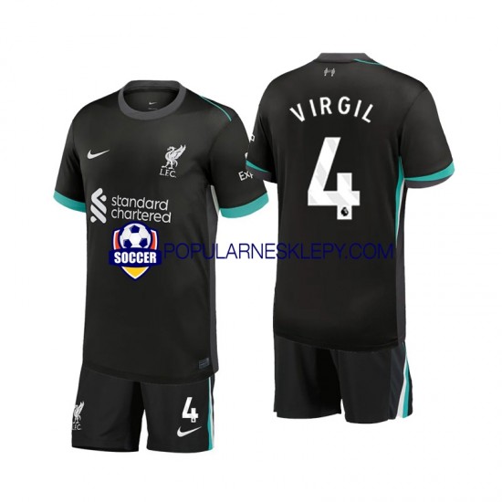 Koszulka Krótka dla Dzieci Liverpool Drugi strój Virgil 4 2024-2025